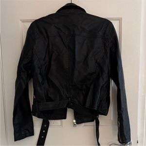 Levi's Black Leather Moto Jacket